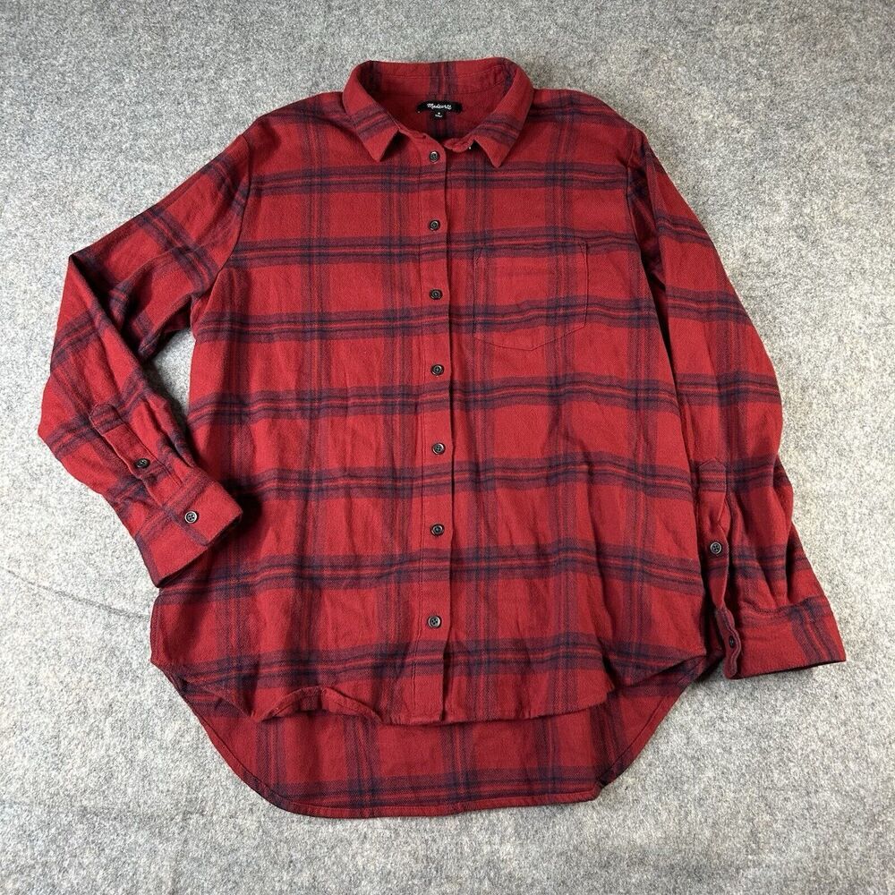 Madewell Red Plaid Blouse